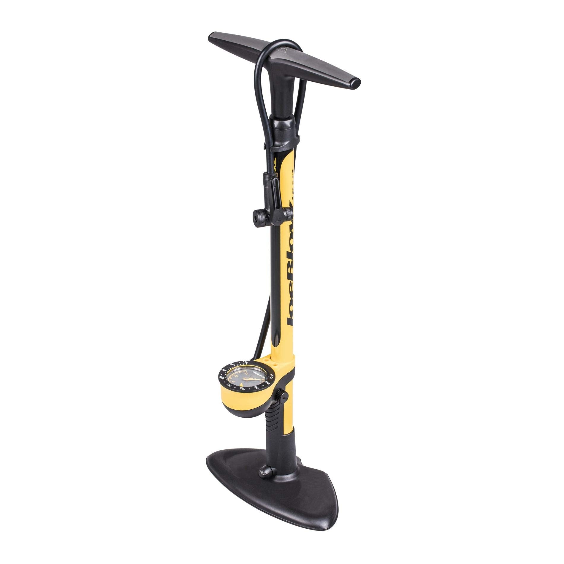 Topeak JoeBlow Sport III Floor Pump - 160psi High Pressure Gauge, Yellow
