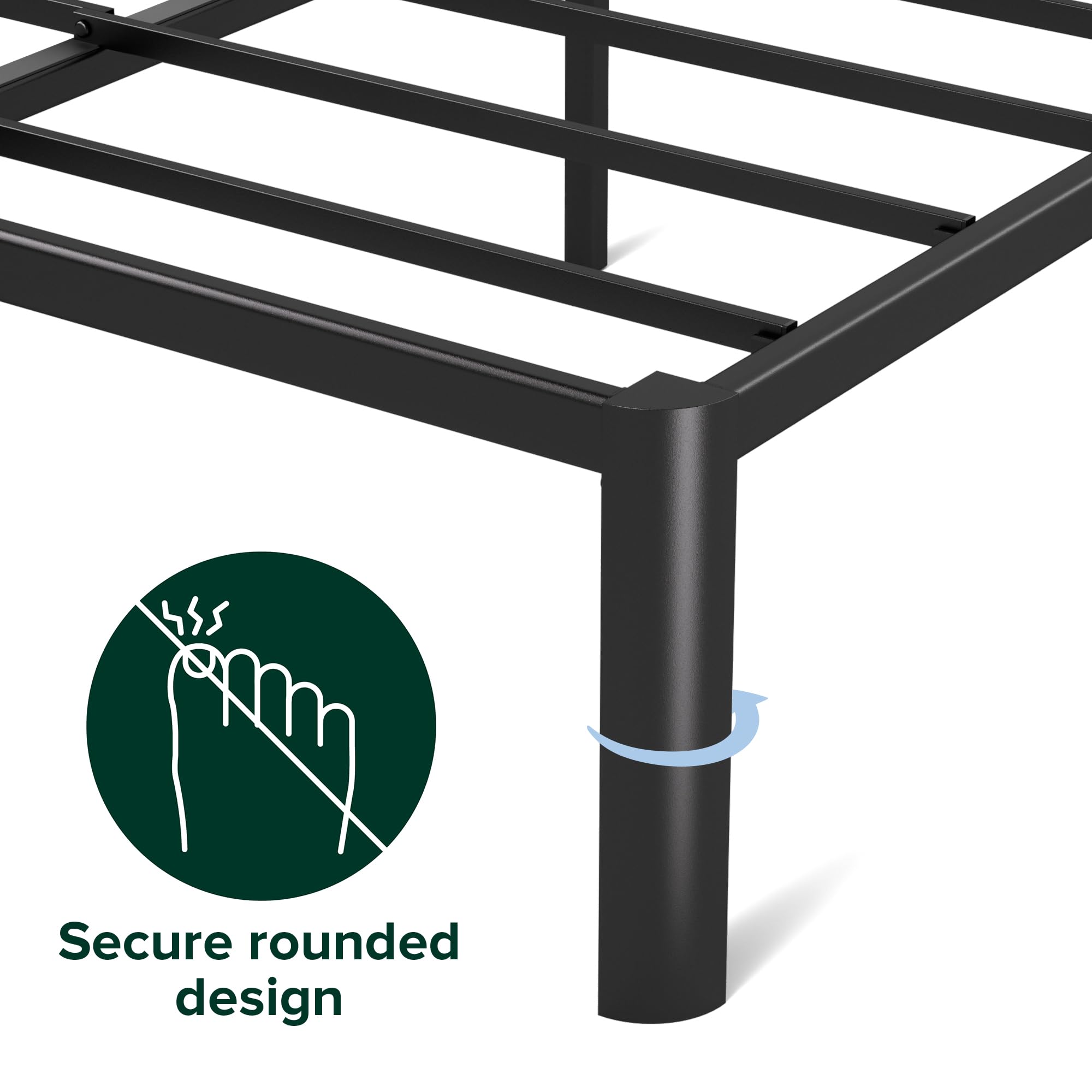 Zinus Van King Metal Platform Bed Frame – 41cm Height with Storage