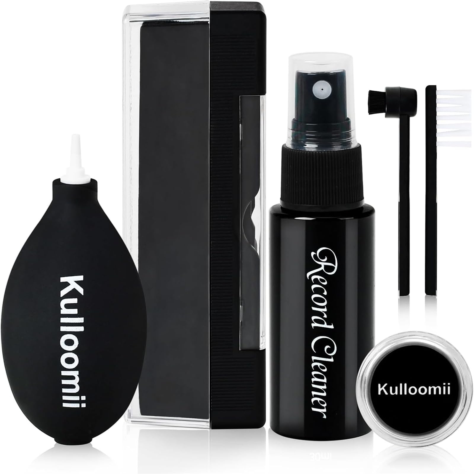 6-in-1 Vinyl Record Cleaning Kit with Velvet Brush & Gel