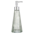 Glass Soap Dispenser with Pump – Light Green Refillable Bottle