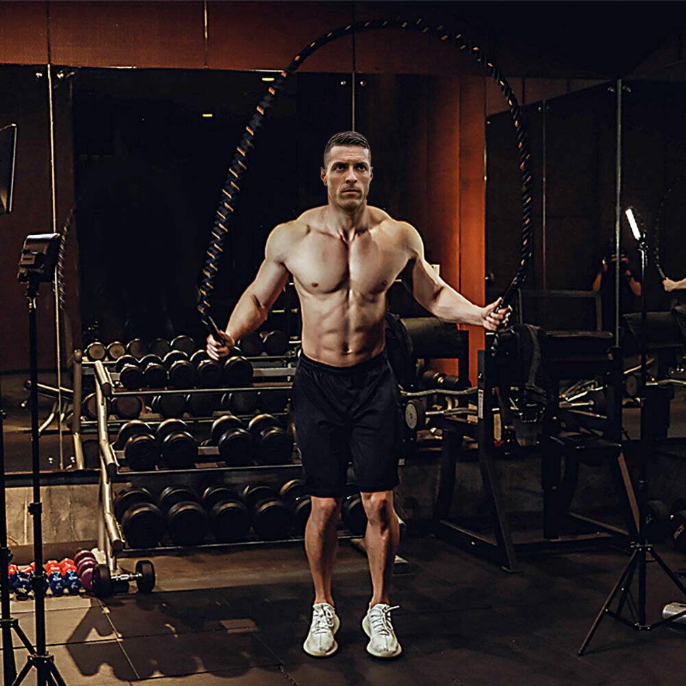 Weighted Jump Rope – 5LB Heavy Battle Rope for Power Training