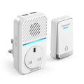 TECKNET Self-Powered Wireless Doorbell with USB & AC Plug-Through