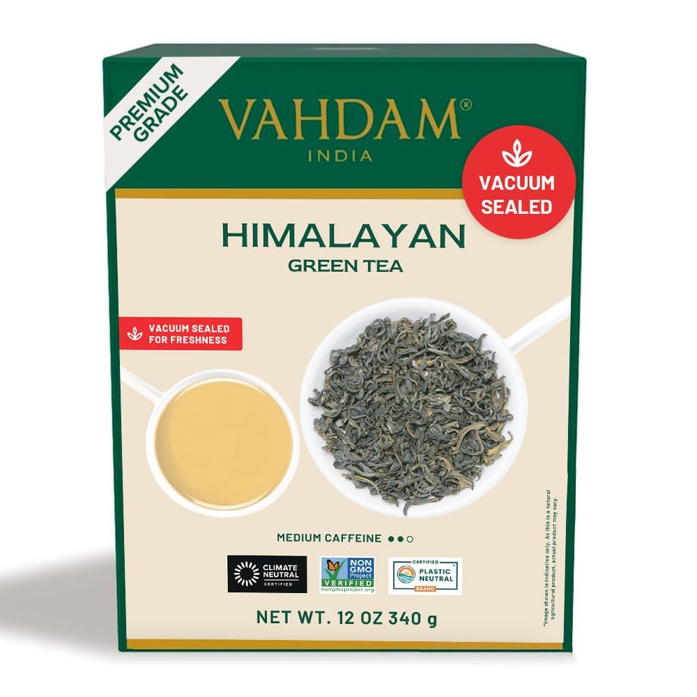 VAHDAM Himalayan Green Tea Leaves – 340g Single Origin Loose Leaf Tea