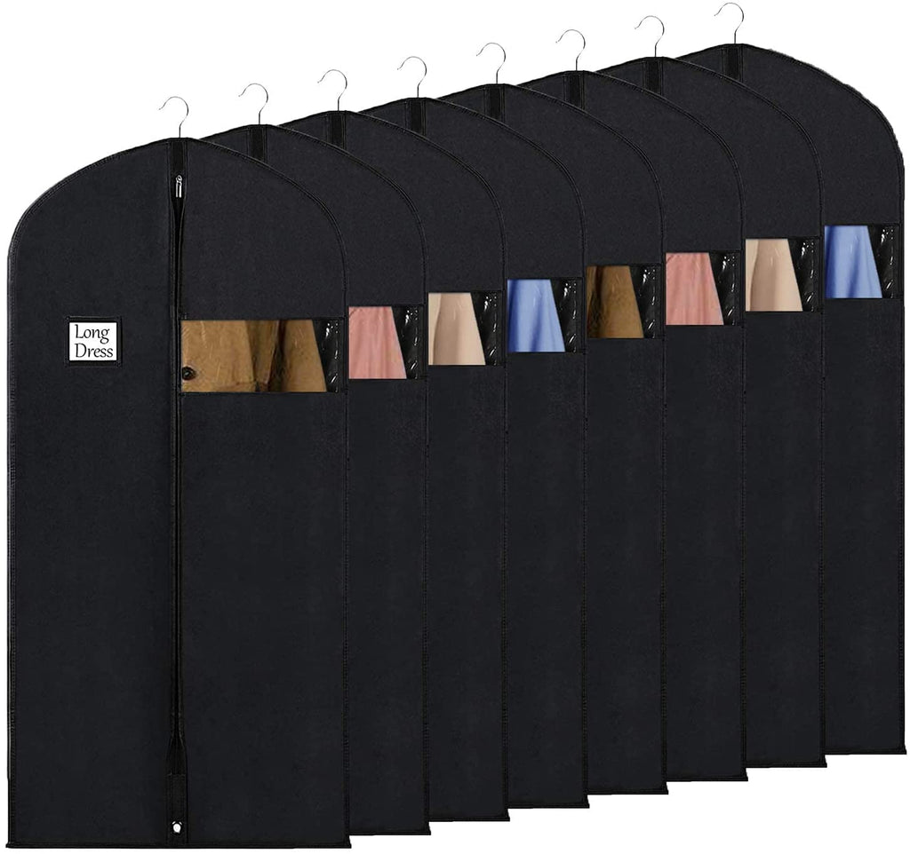 Syeeiex 8-Pack Non-Woven Garment Bags for Dresses and Suits | 60x152cm