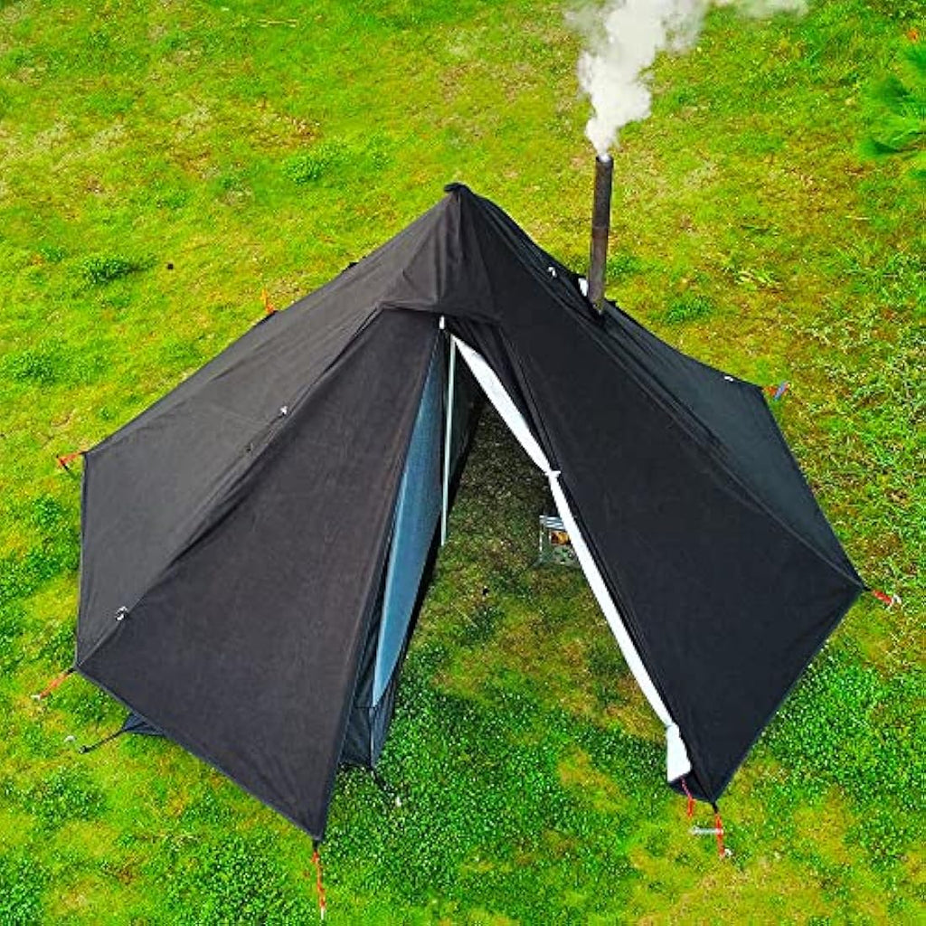 1 Man Lightweight Teepee Hot Tent with Stove Jack & Mesh Inner