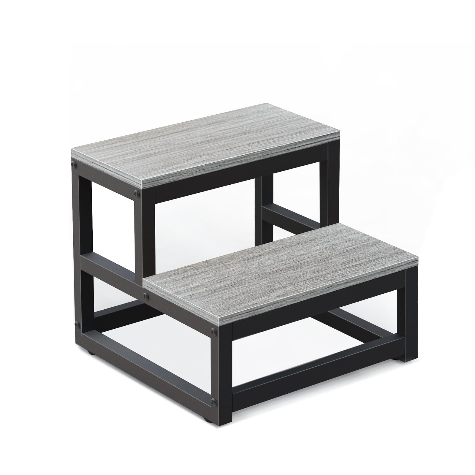 LIANTRAL 2-Step Stool – Heavy Duty Wood and Steel Helper for Adults