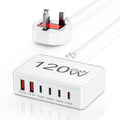 120W GaN USB C Charging Station – 6-Port Desktop Hub