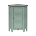 Teamson Home Glancy Corner Floor Cabinet | Sage Green Farmhouse Wood