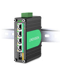 LINOVISION Industrial 4-Port Gigabit Solar PoE Switch with SFP Uplink