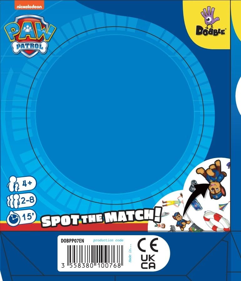 Paw Patrol Dobble Card Game by Snaps – Kids Speed and Observation Game