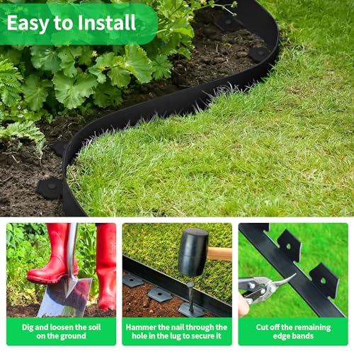 Forever Speed Flexible Garden Edging - 20m x 5cm Black Lawn Border