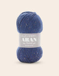 Sirdar Hayfield Bonus Aran Tweed Knitting Yarn - Pop Blue (732) 400g