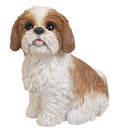 Vivid Arts Shih Tzu Dog Garden Ornament – Weatherproof Resin Statue