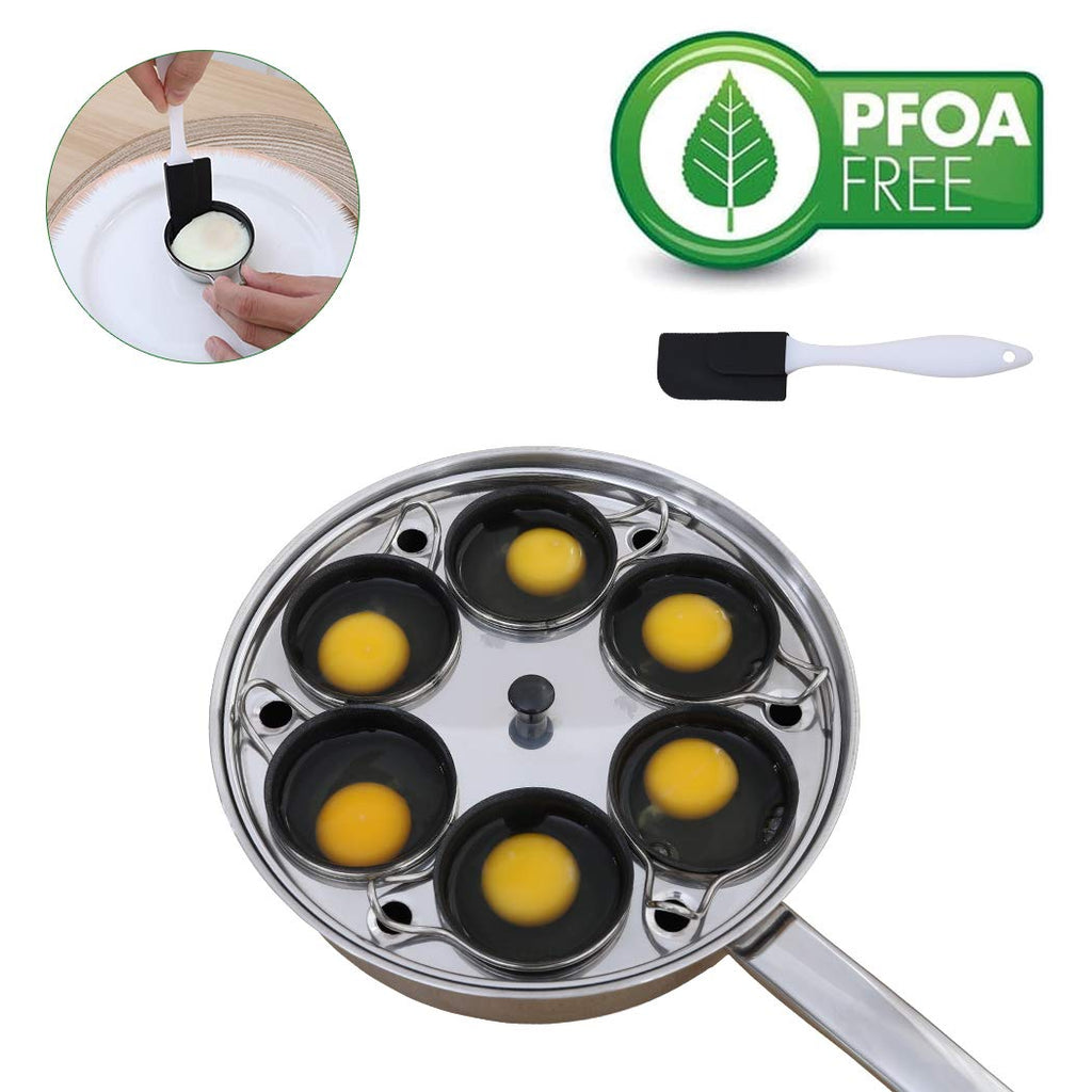6-Cup Stainless Steel Egg Poacher Pan for Induction