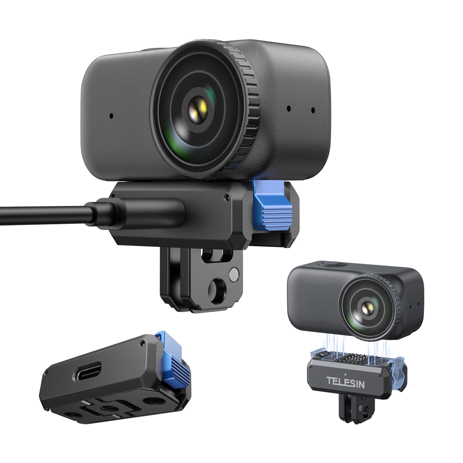 TELESIN Magnetic Quick Release Charging Mount for DJI Osmo Nano