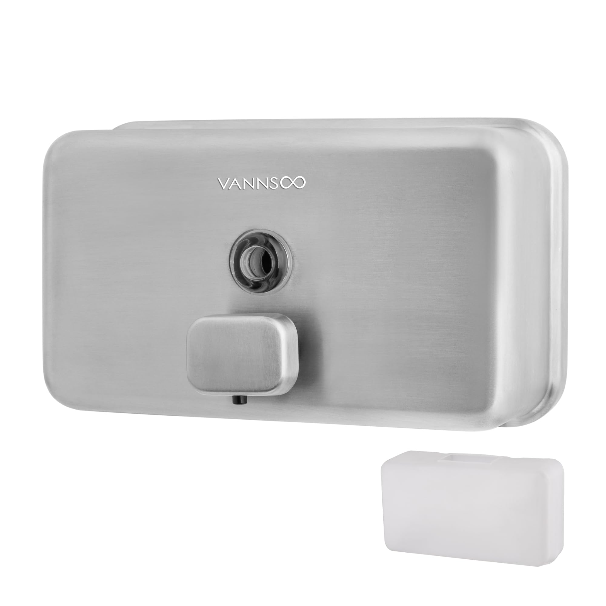 VANNSOO Wall Mounted Soap Dispenser | 37oz Brushed Stainless Steel