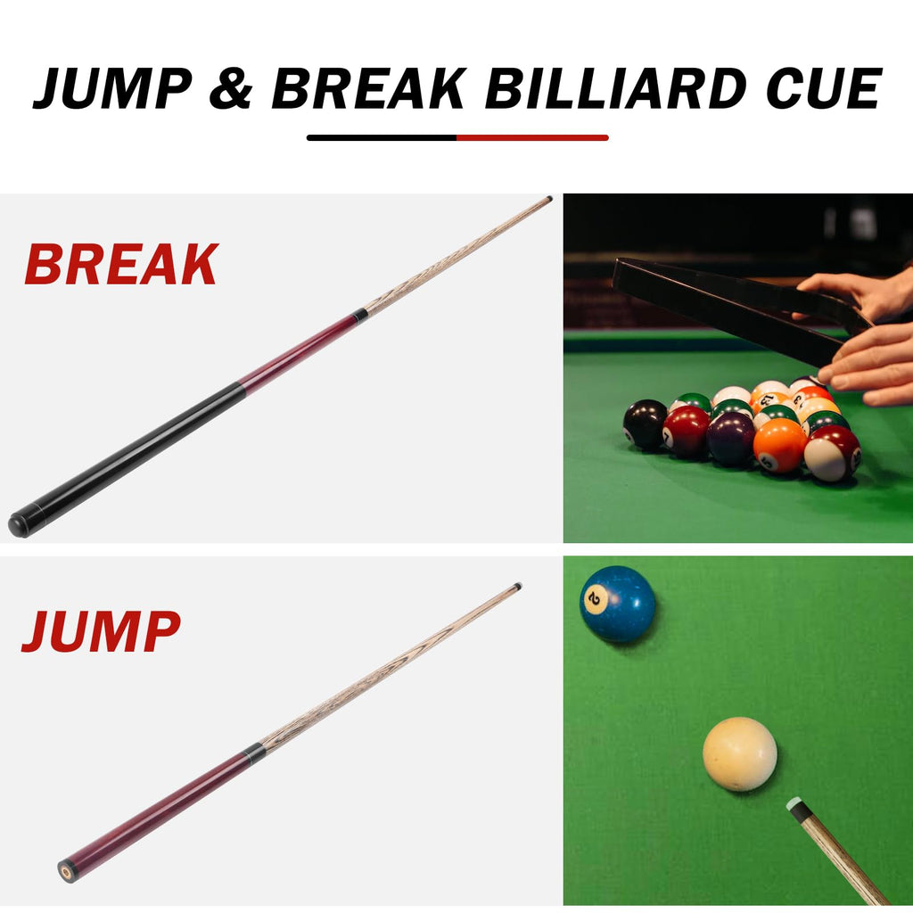 Aklot Heavy Jump Break Pool Cue | 23-25oz Ash Wood Stick | 14mm Tip