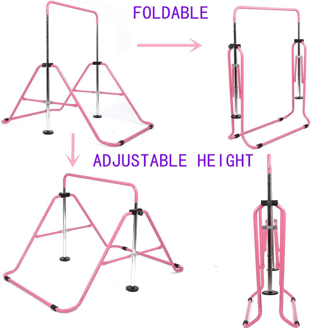 Kids Gymnastics Bar – Foldable Adjustable Training Equipment