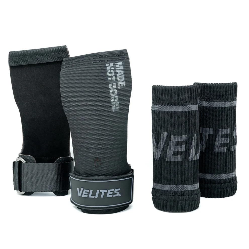 Velites All Terrain Gymnastics Grips - Black Fiber Hand Protection - M