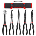 WISEUP 5-Piece Long Nose Pliers Set | 11-Inch Carbon Steel Reach Tools