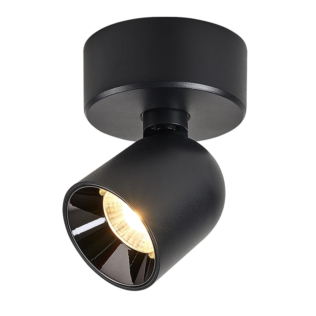 Budbuddy 12W LED Rotatable Ceiling Spotlight | Modern Black Wall Lamp