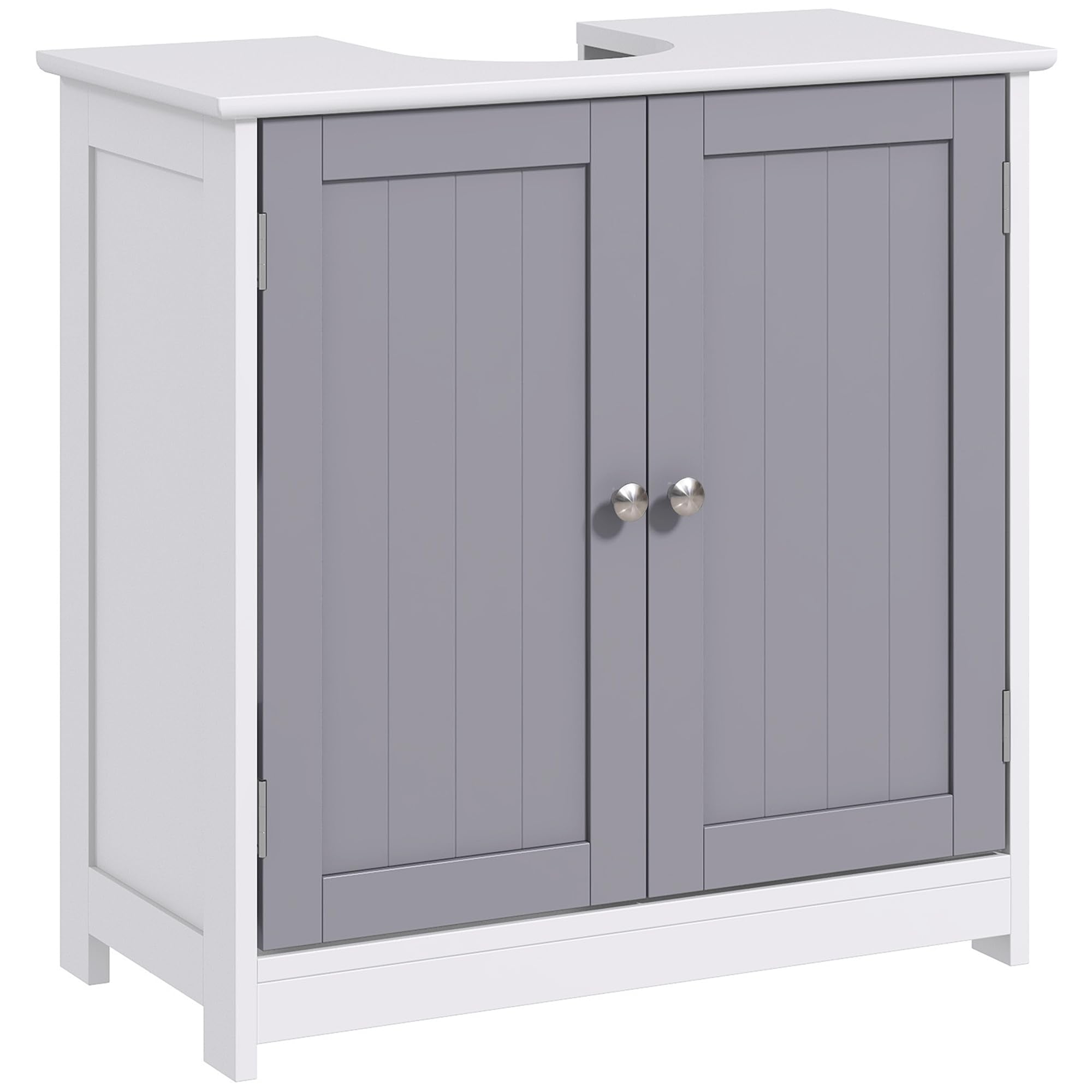 kleankin Under-Sink Bathroom Storage Cabinet with Adjustable Shelf