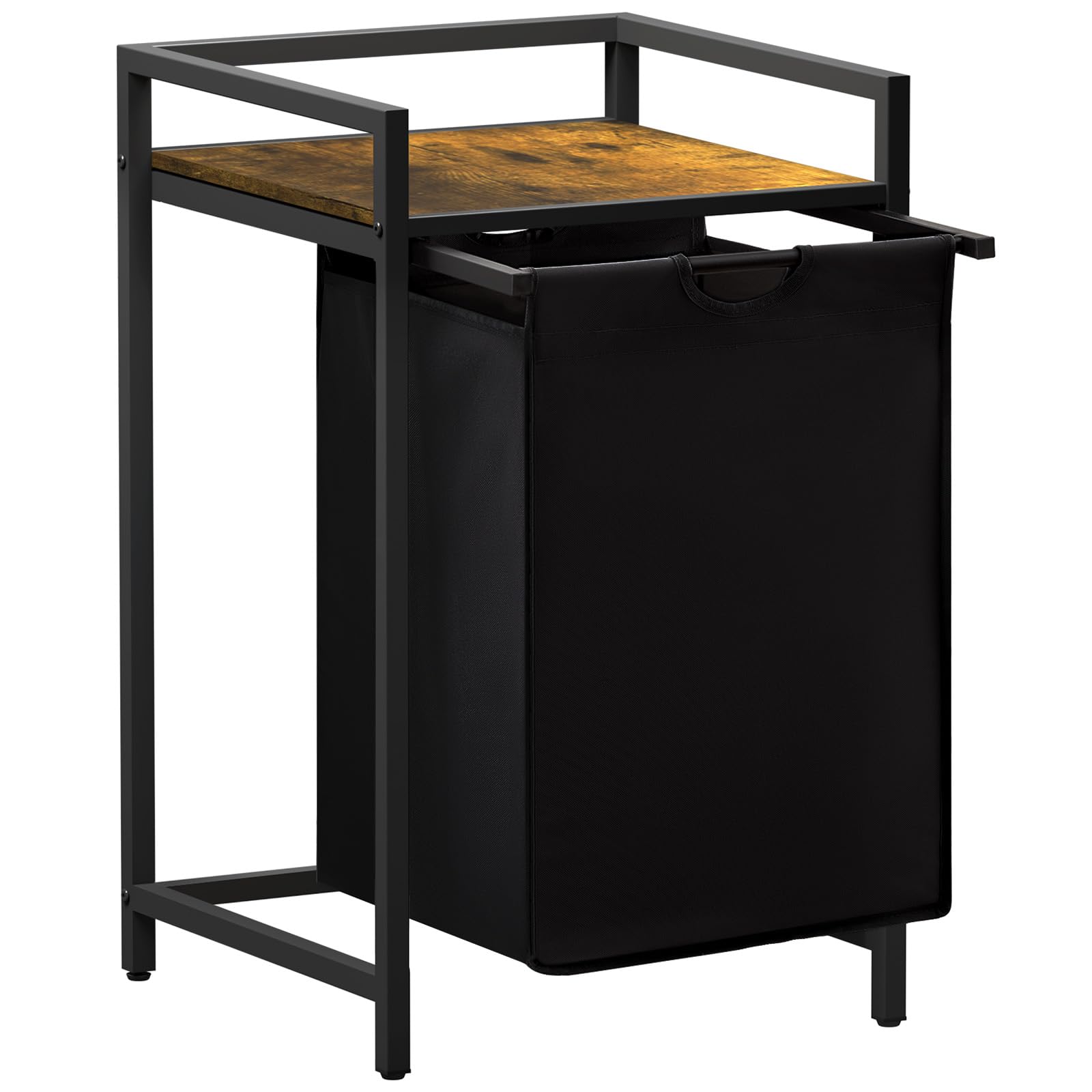 Lifewit 69L Laundry Hamper with Shelf | Double Pull-Out Sorter - Black
