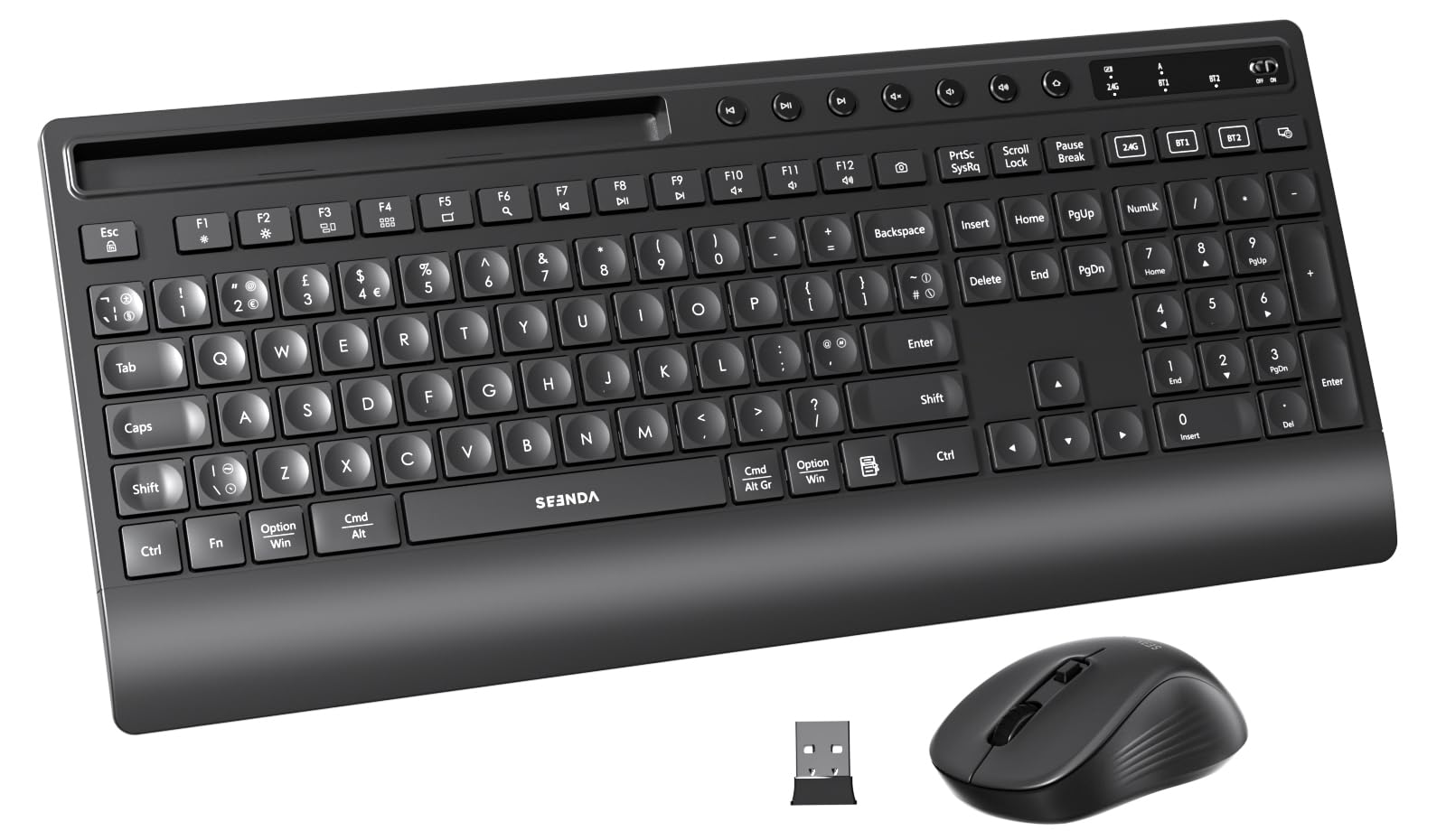 Seenda COE201 Wireless Bluetooth Keyboard and Mouse Ergonomic Set