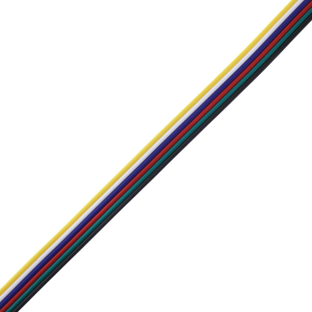SeKi 6-Pin RGBW CCT LED Strip Extension Cable - 50m Silver Wire