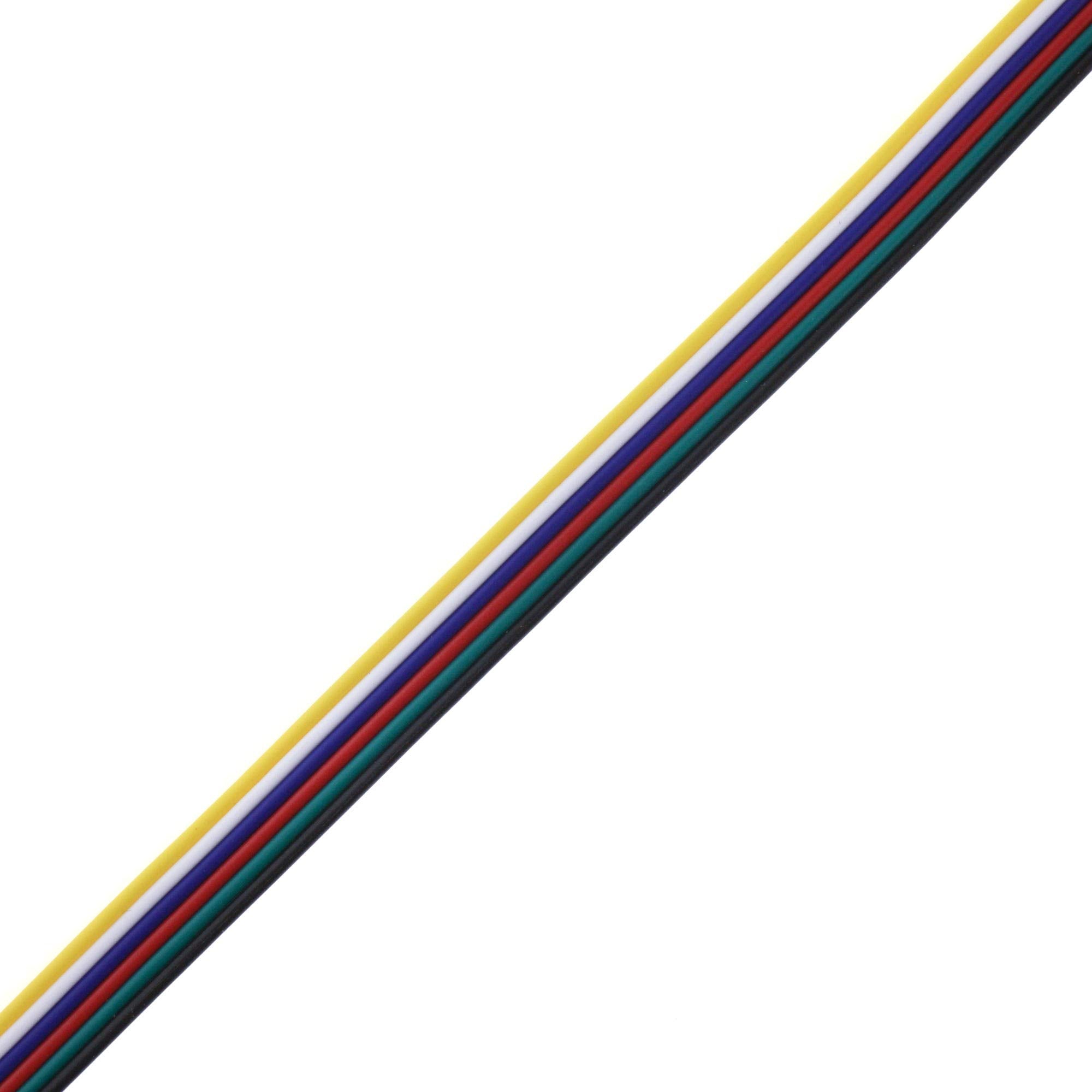 SeKi 6-Pin RGBW CCT LED Strip Extension Cable - 50m Silver Wire