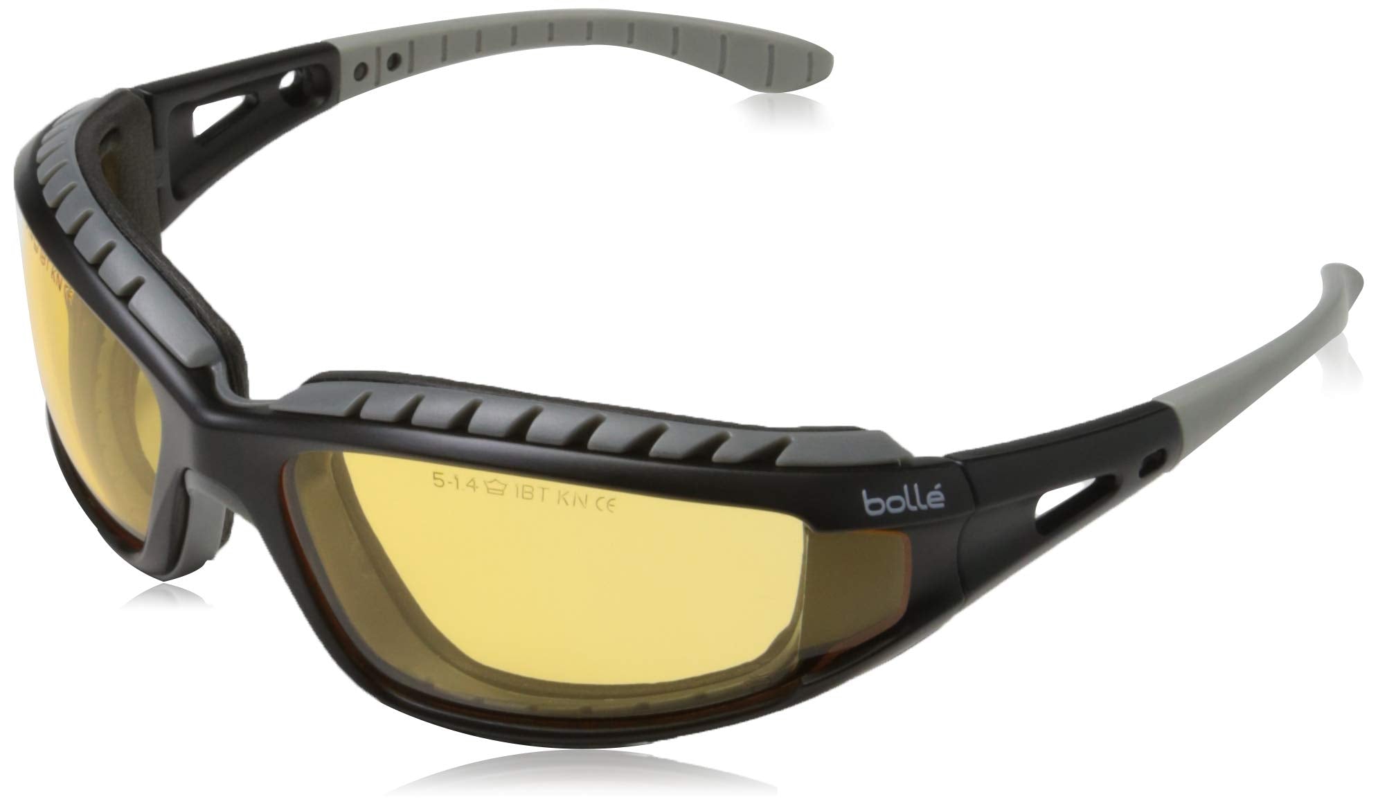 Bolle Tracker Safety Glasses – Anti-Fog & Scratch Resistant, Black/Yellow