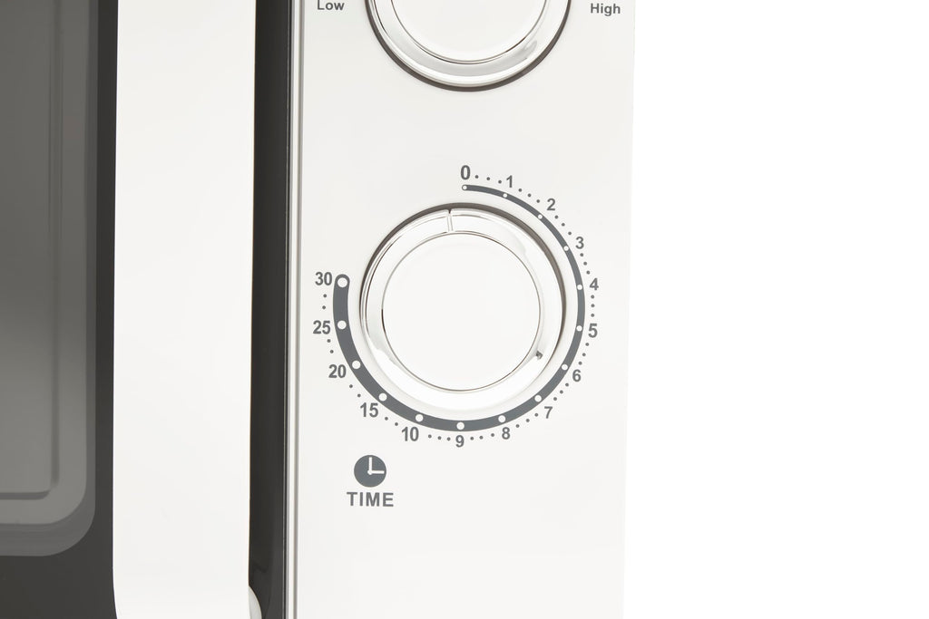 Haden 20L White Microwave – 800W Compact Countertop Manual Oven