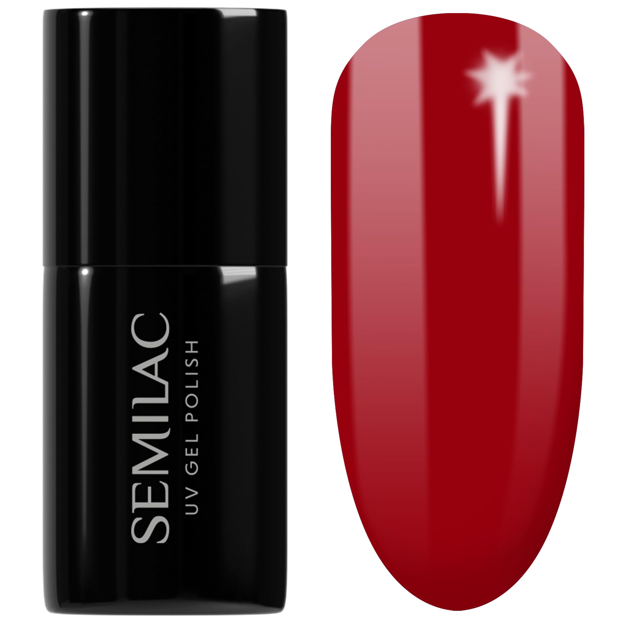 Semilac Gel Nail Polish 345 Gorgeous Red – Long Lasting Soak Off Gel