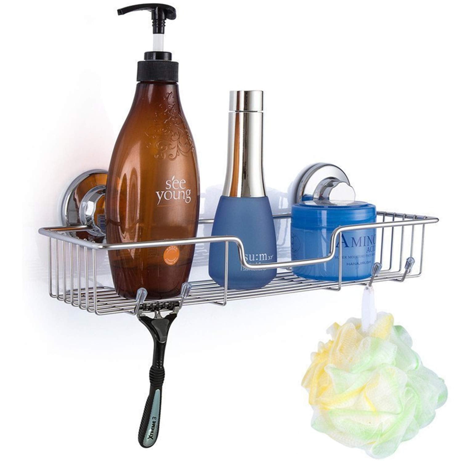 iPEGTOP 3-Pack Suction Shower Caddy – Rustproof SUS304 Stainless Steel