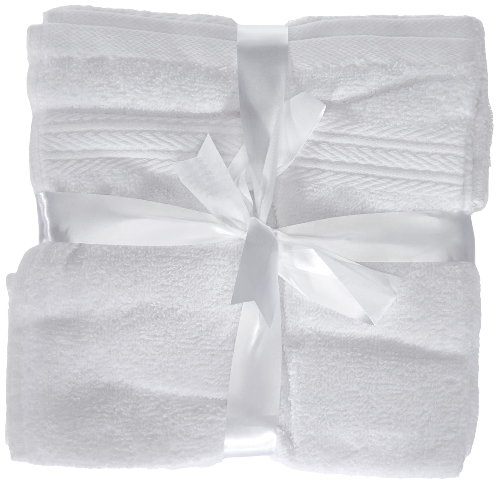 Glart Premium Cotton Terry Flannels – Set of 6 White Washcloths, 30x30cm