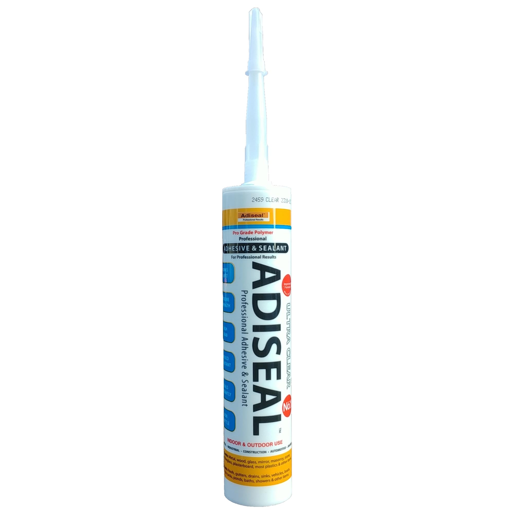 Adiseal Clear Adhesive & Sealant 290ml | Waterproof Hybrid Polymer