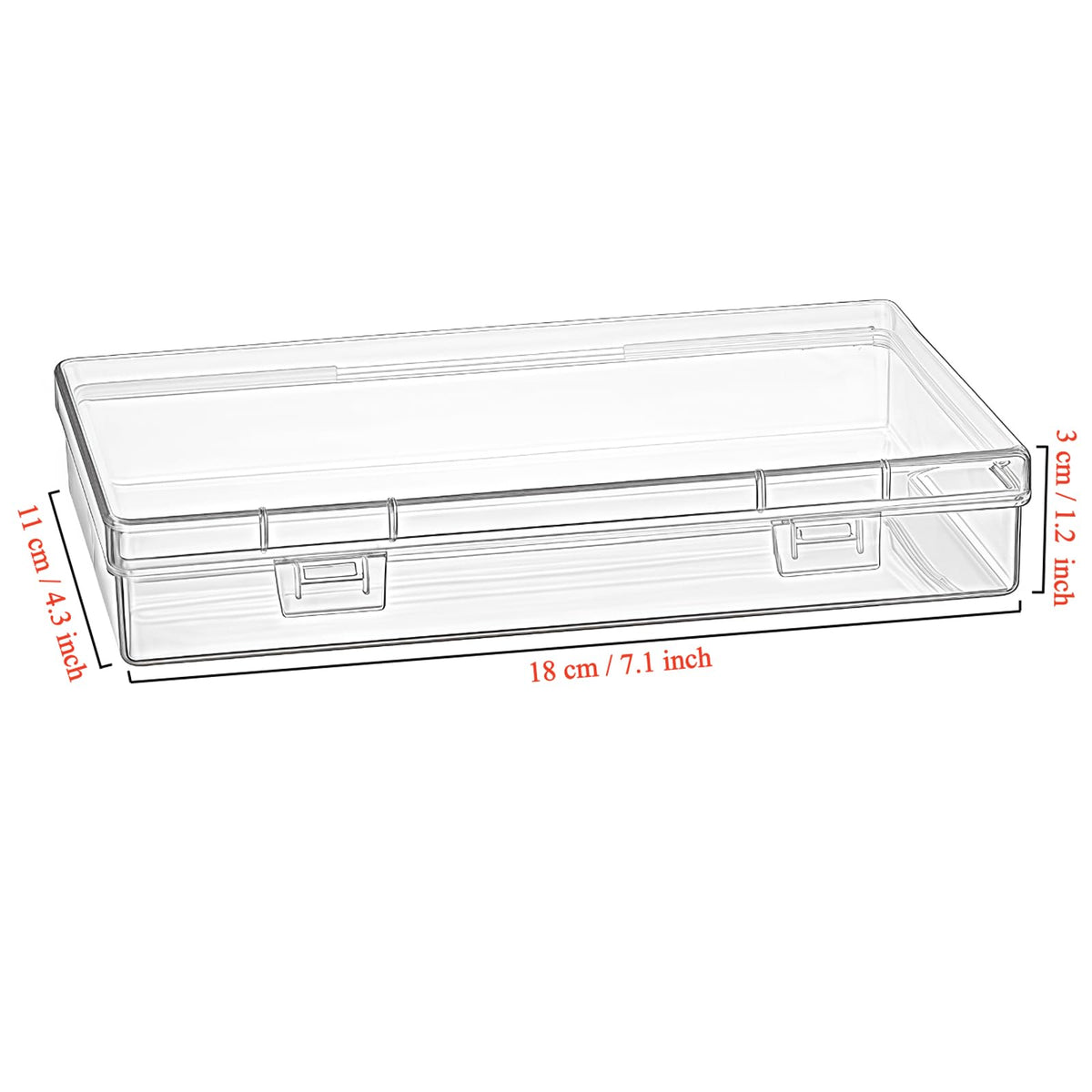 Goodma 6 Pieces Rectangular Empty Mini Clear Plastic Organizer Box