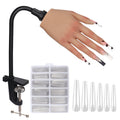 Silicone Practice Hand for Acrylic Nails with Stand