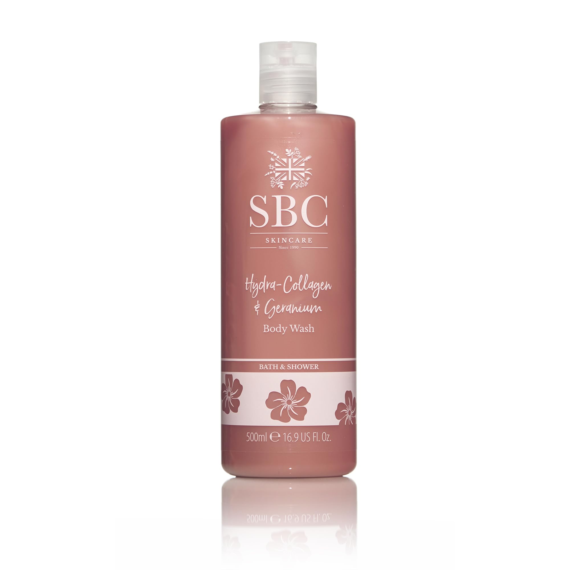 SBC Skincare Hydra-Collagen & Geranium Body Wash - Nourishing 500ml