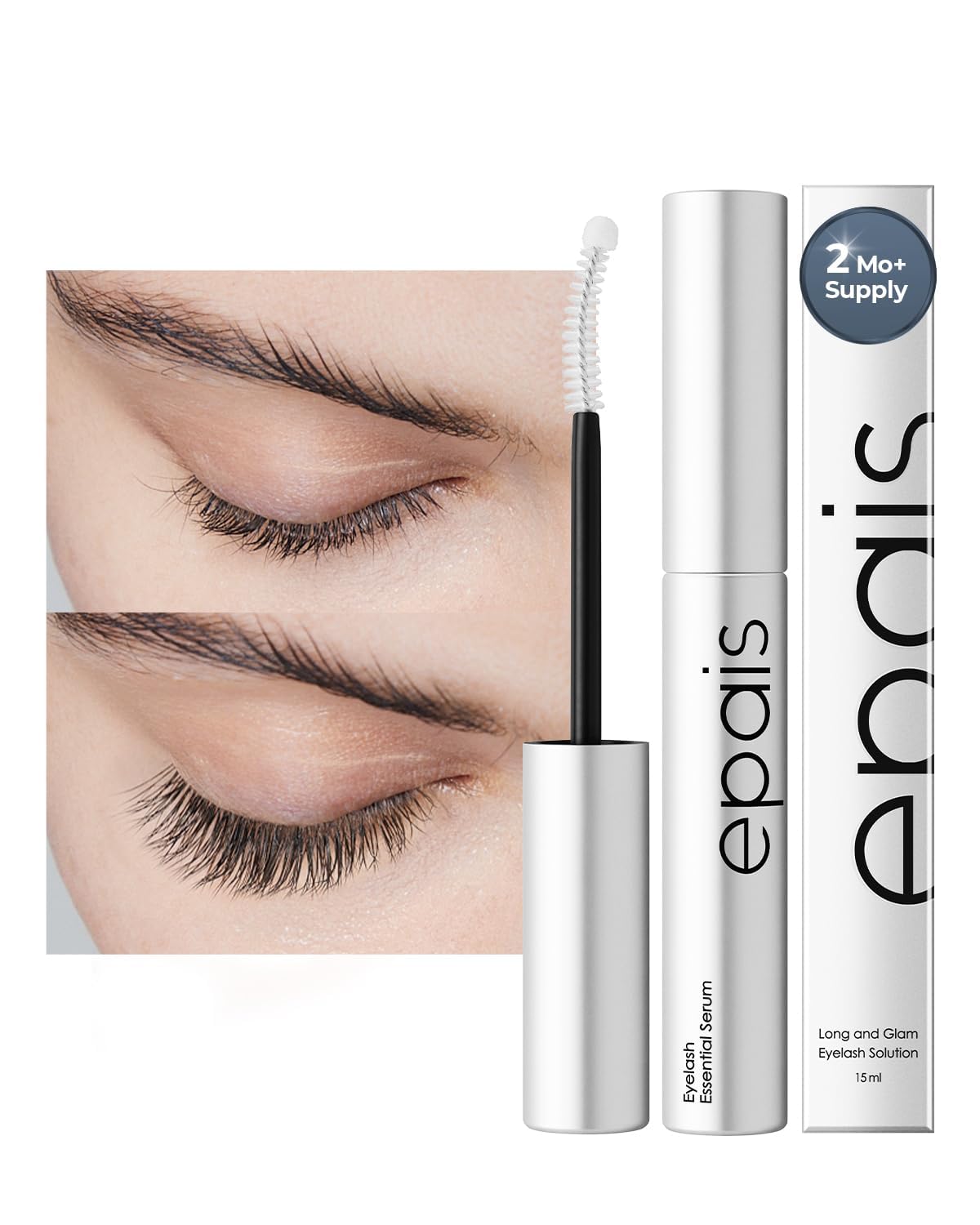 EPAIS Eyelash Growth Serum – 15ml Jumbo Size with Peptides and Biotin