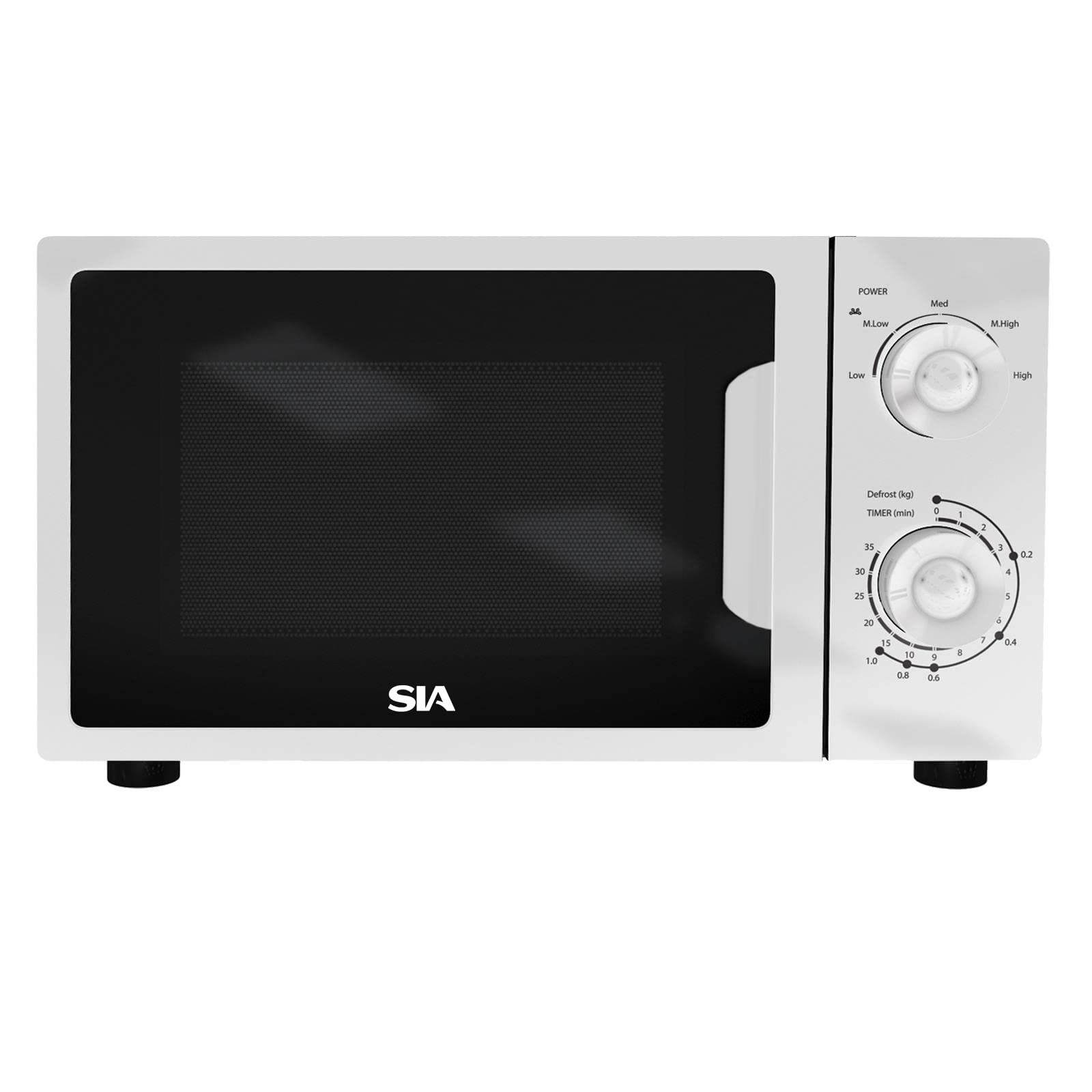 SIA FAM21WH 20L Freestanding White Microwave - 700W Analogue Dials