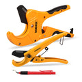 DOMINOX Pipe Cutter Set | 64mm PEX & PVC Cutter with Deburring Tool