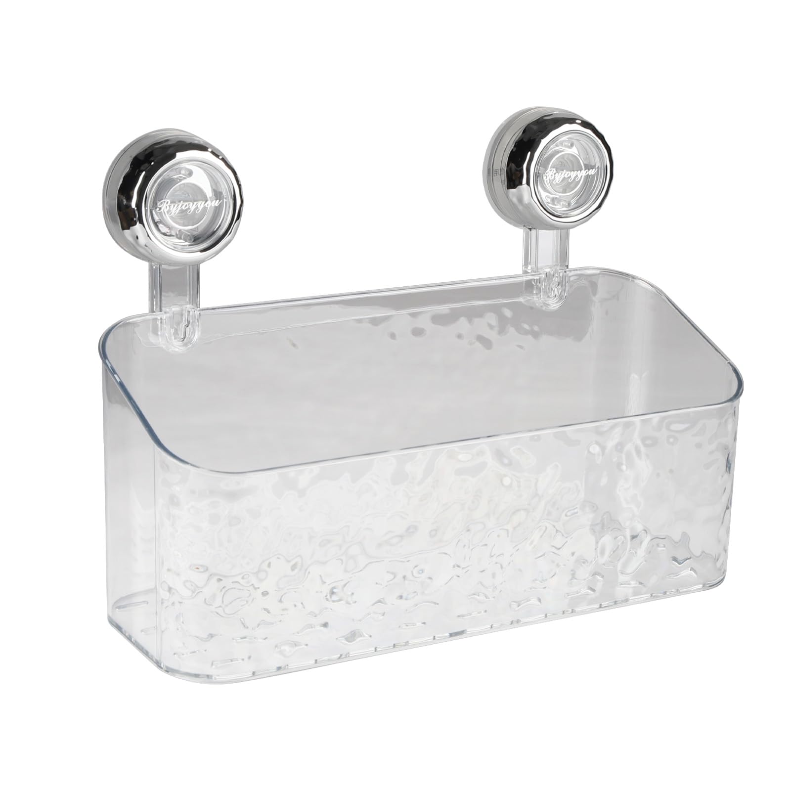 Gzsekken Shower Caddy Suction Cup Shelf – Clear No-Drill Bathroom Basket