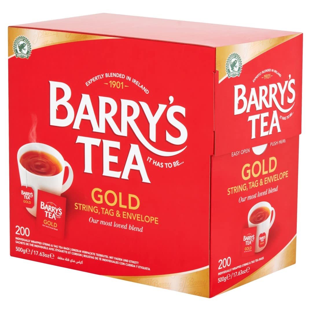 Barry's Tea Gold Blend - 200 String & Tag Black Tea Bags (500g)
