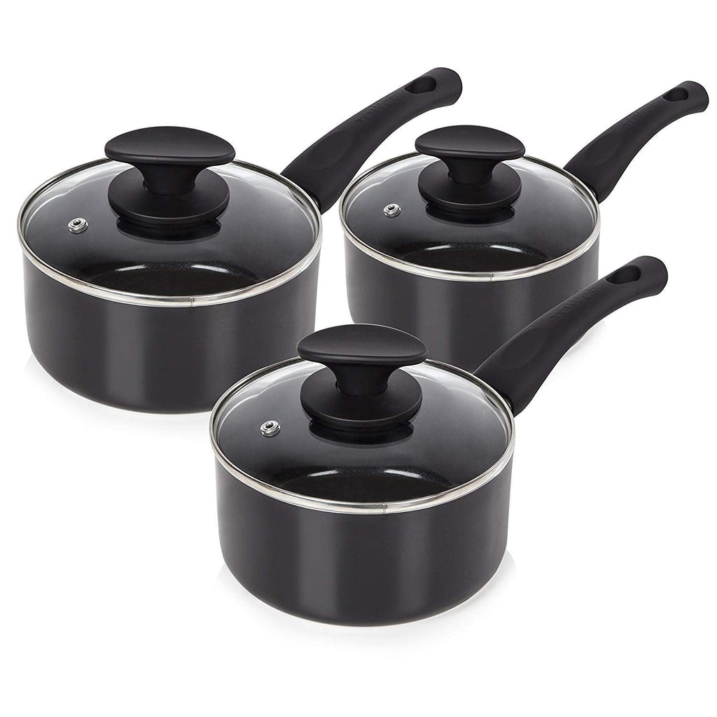 Tower Essentials 3 Piece Non-Stick Ceramic Induction Saucepan Set