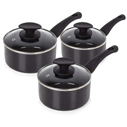 Tower Essentials 3 Piece Non-Stick Ceramic Induction Saucepan Set
