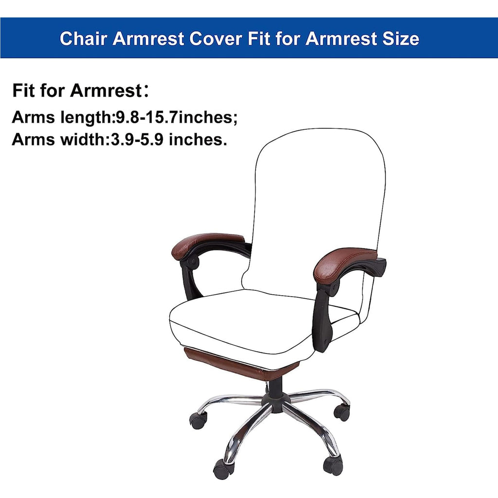 XIEHUZA 2 Pair Office Chair Armrest Covers, Office Removable Arm Rest Covering, Elastic Chair Armrest Pads, Office Seat Hand Rest Protector - image 2