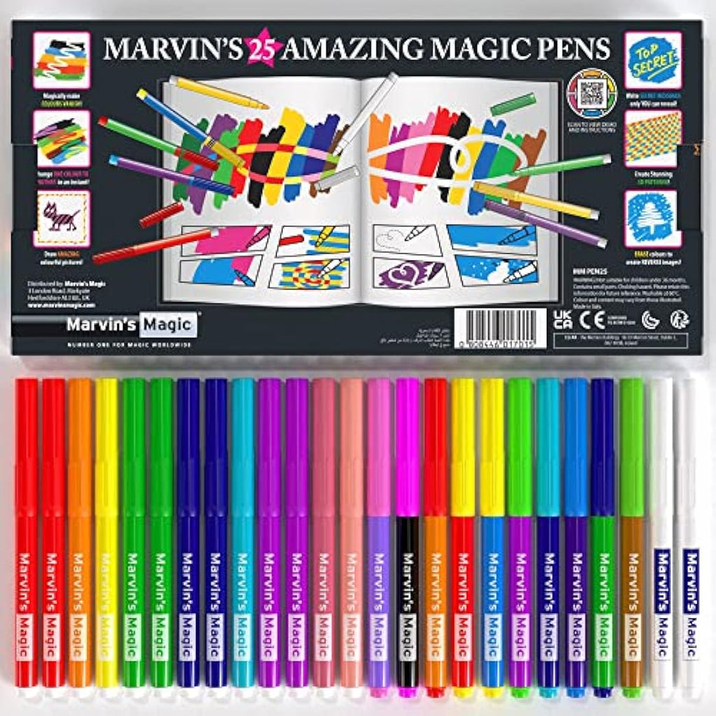 Marvin's Magic Pens – 25 Colour Changing & 3D Art Marker Set