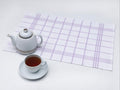 ASTEROiD Cotton Terry Tea Towels | Lilac Check Stripe Kitchen Towel