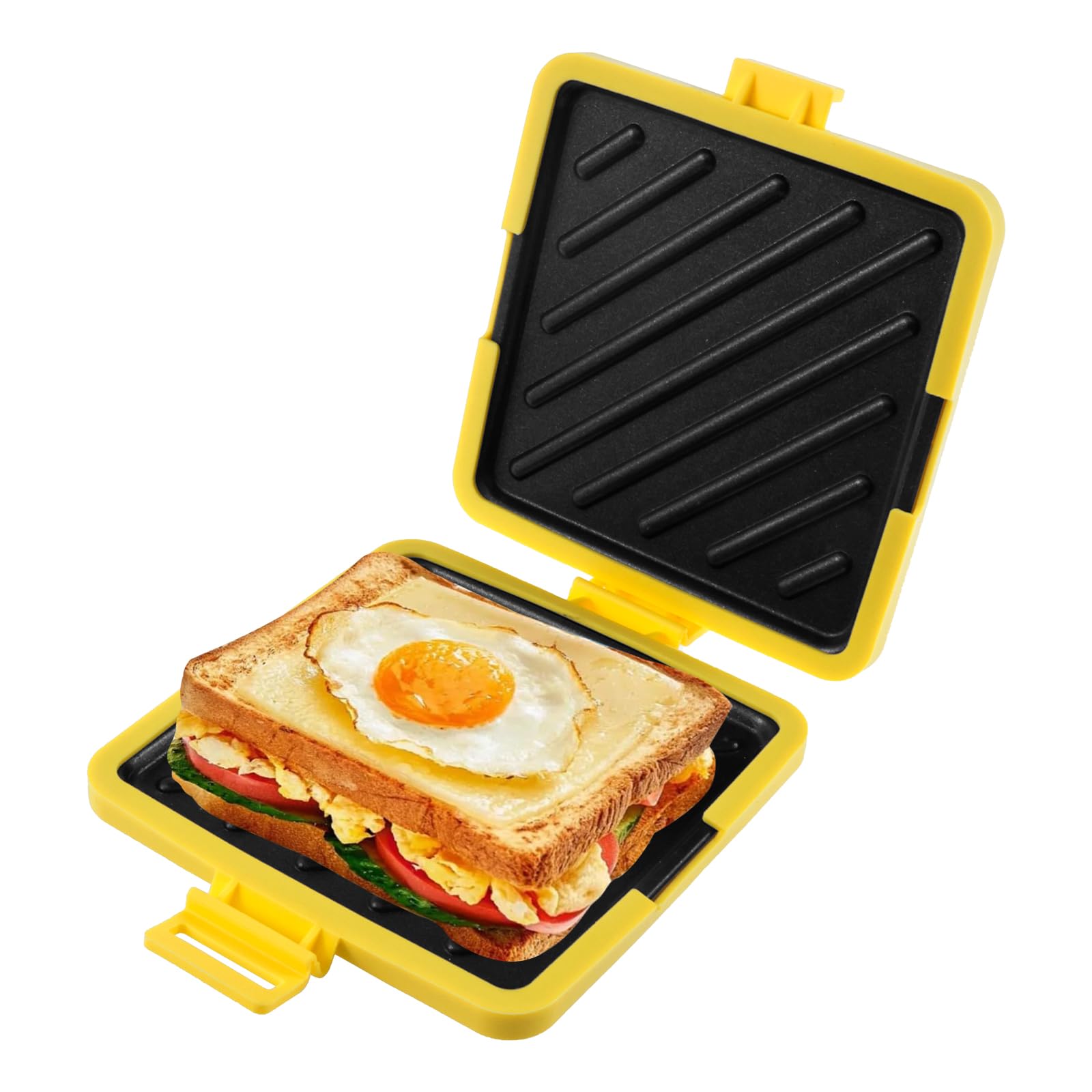 Jolof Store Microwave Toastie Sandwich Maker – Nonstick Silicone, Yellow